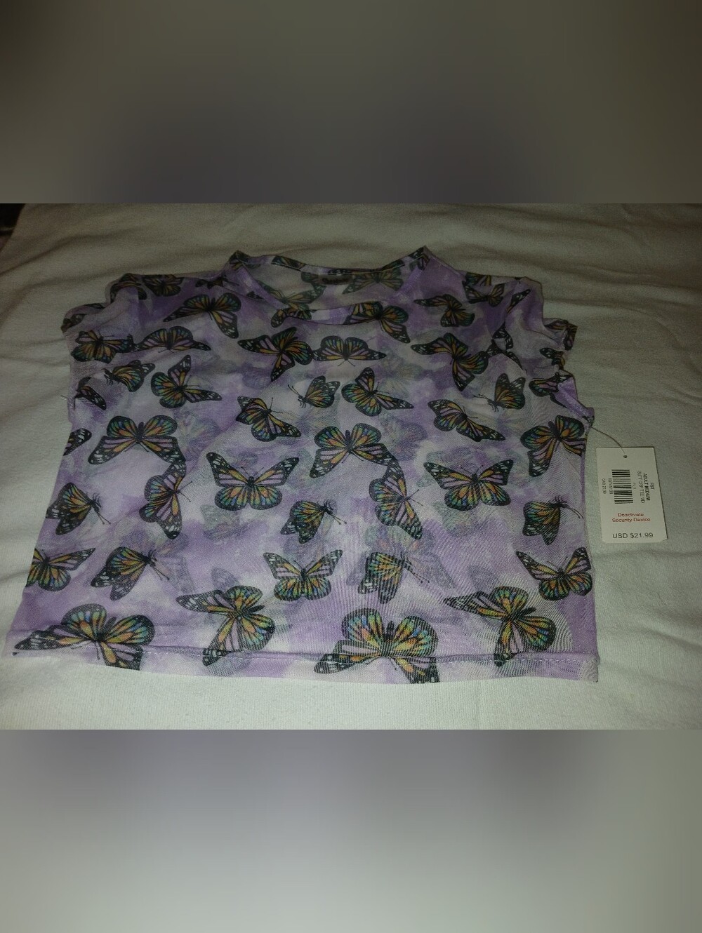 NWT Spencer's Sheer cover-up top crop top.